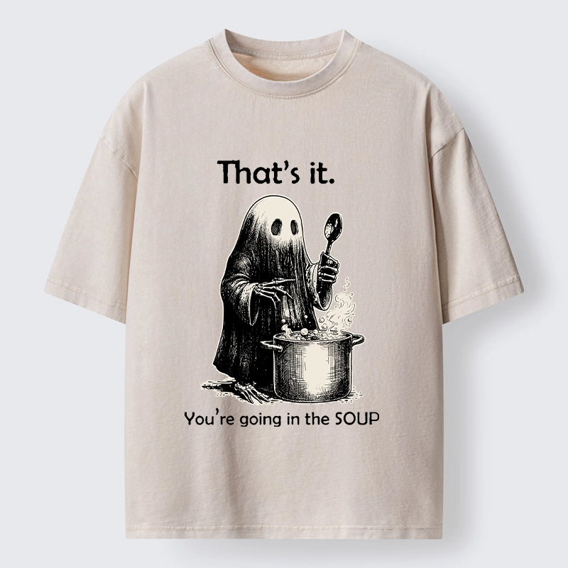 Tokyo‑Tiger Spooky Ghost Chef Washed T‑Shirt