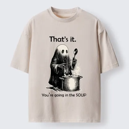 Tokyo‑Tiger Spooky Ghost Chef Washed T‑Shirt