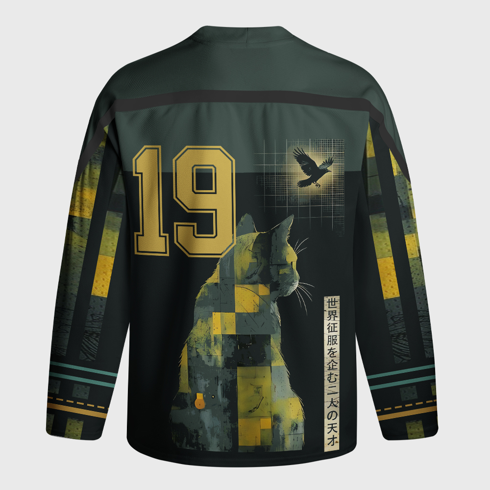 Tokyo-Tiger The Cat And The Crow Are Planning To Rule The World Long-Sleeve Hockey Jersey