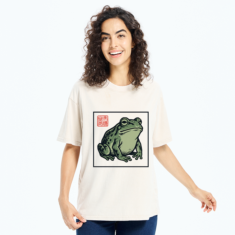Tokyo-Tiger Zen Frog Washed T-Shirt