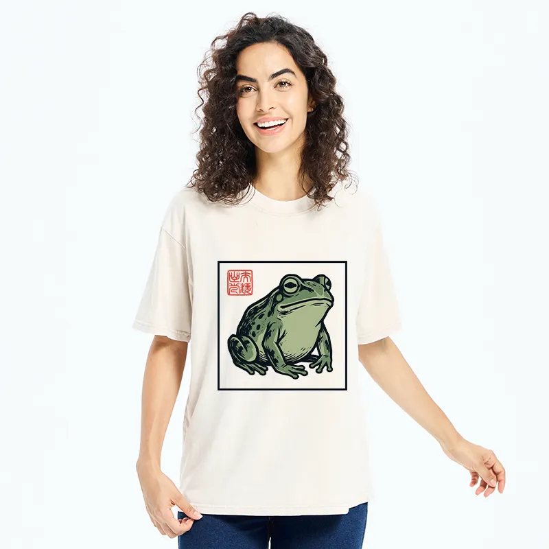 Tokyo-Tiger Zen Frog Washed T-Shirt