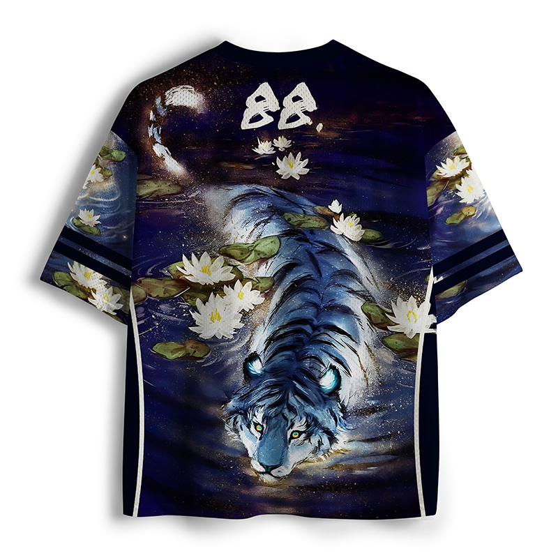 Tokyo-Tiger Tiger In The Water Lilies Mesh Jersey