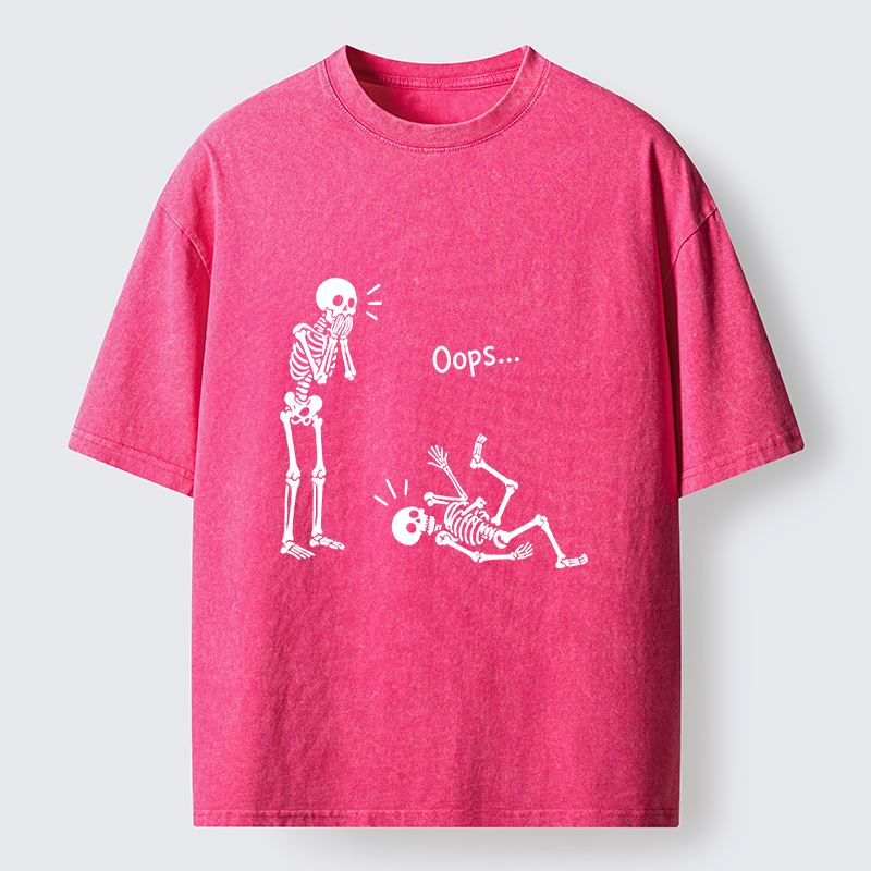 Tokyo‑Tiger Silly Skeleton Vibe Washed T‑Shirt