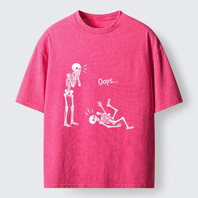 Tokyo‑Tiger Silly Skeleton Vibe Washed T‑Shirt