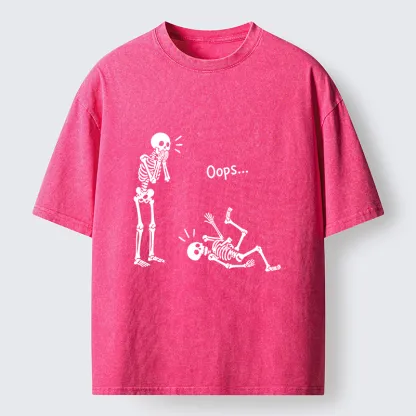 Tokyo‑Tiger Silly Skeleton Vibe Washed T‑Shirt
