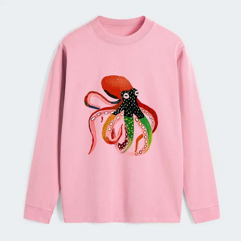 Tokyo‑Tiger Colorful Octopus Art Classic Long Sleeve T-Shirt