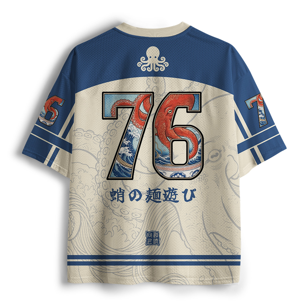 Tokyo-Tiger Octopus Ramen Kanagawa Waves Mesh Jersey