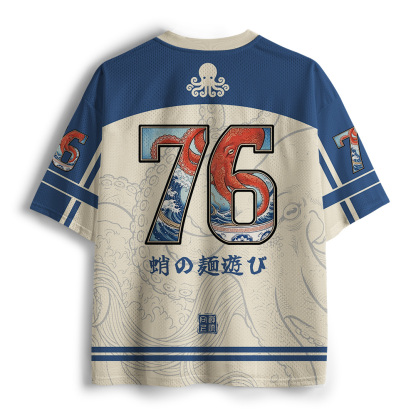 Tokyo-Tiger Octopus Ramen Kanagawa Waves Mesh Jersey