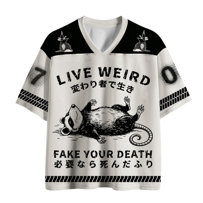 Tokyo-Tiger Possum Logic: Live Weird Mesh Jersey