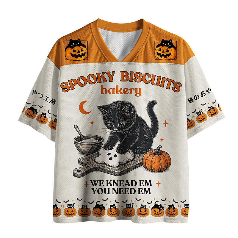 Tokyo-Tiger Kitty Biscuits Halloween Mesh Jersey