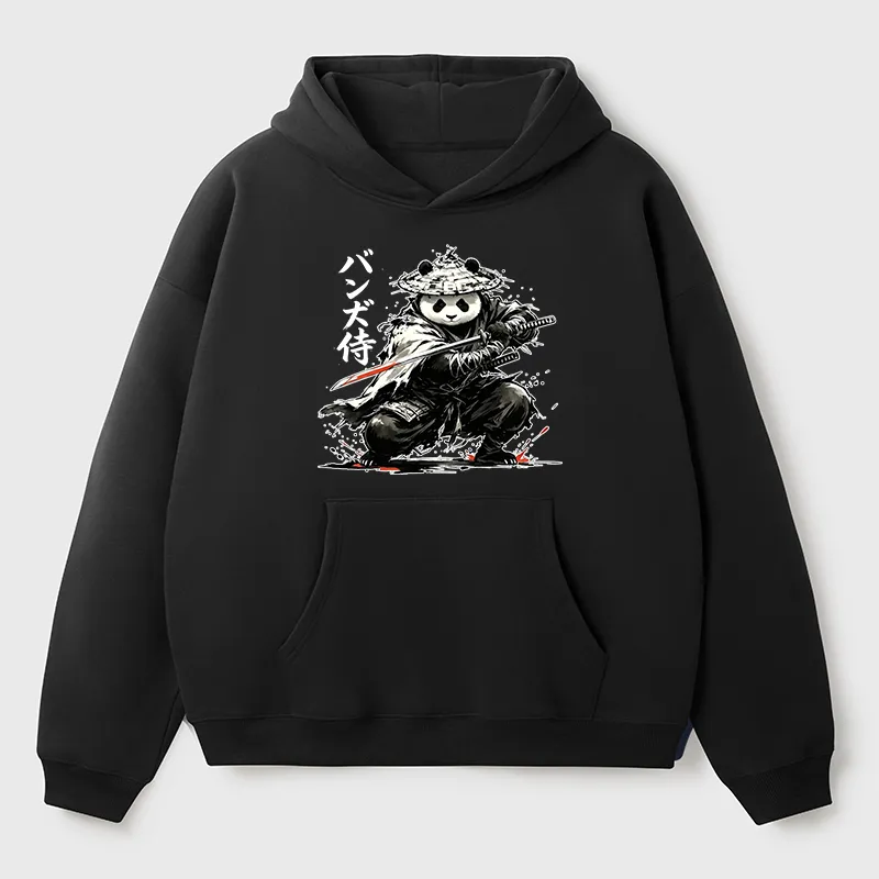 Tokyo-Tiger Panda Samurai Warrior Adult Fleece Hoodie