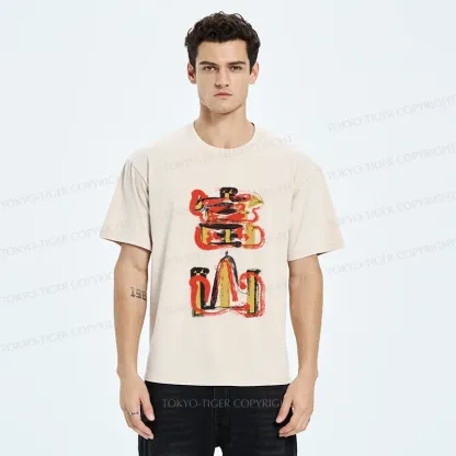 Tokyo-Tiger Toyama City Artistic Kanji Washed T-Shirt