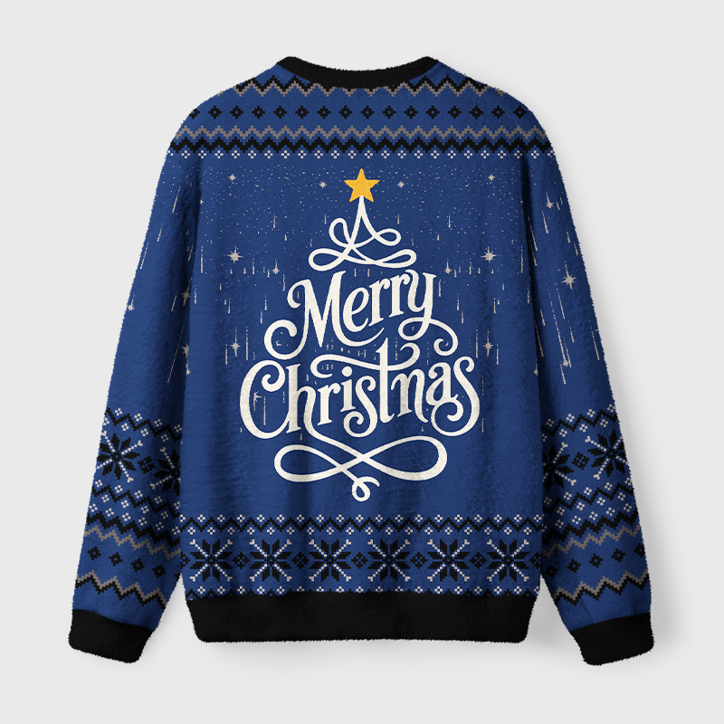 Tokyo-Tiger Lunar Cat Fuzzy Christmas Ugly Sweatshirt
