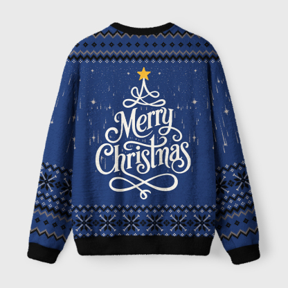 Tokyo-Tiger Lunar Cat Fuzzy Christmas Ugly Sweatshirt