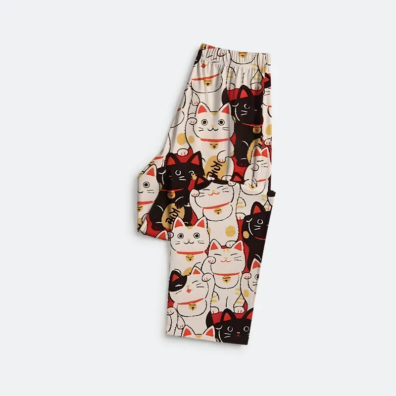 Tokyo-Tiger Lucky Cat Family Pajama Sets
