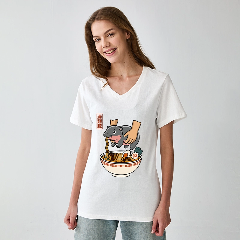 Tokyo-Tiger Noodles Got Me V-Neck Classic T-Shirt