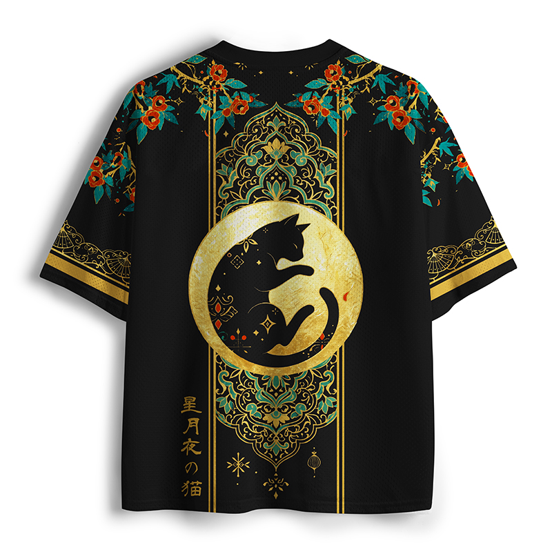Tokyo-Tiger Moon Cat Mesh Jersey