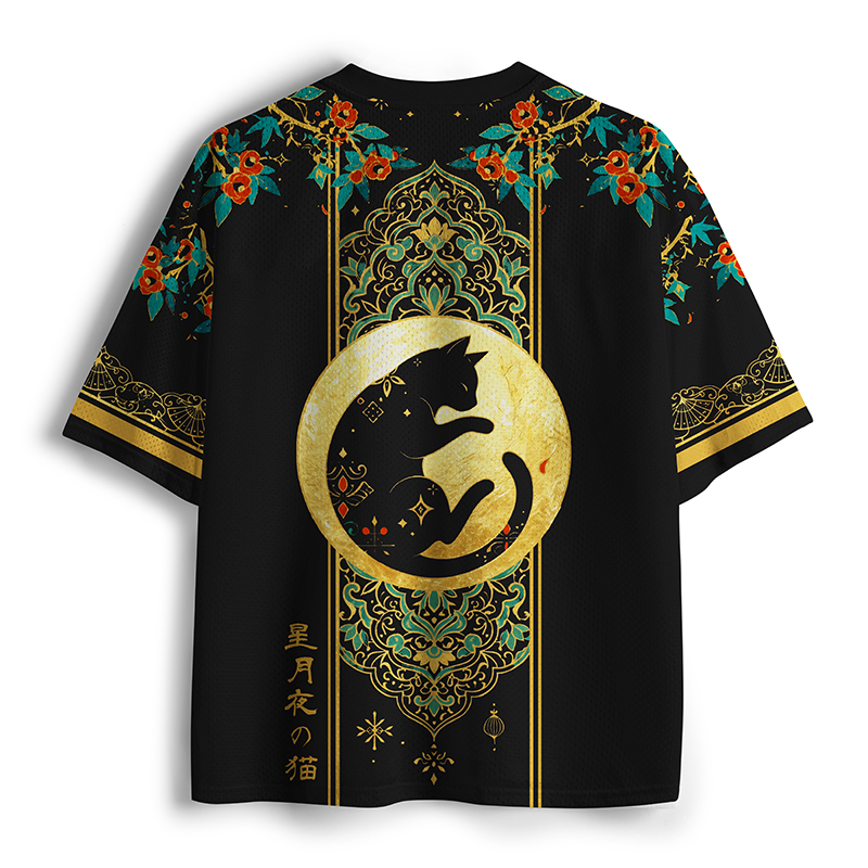 Tokyo-Tiger Moon Cat Mesh Jersey