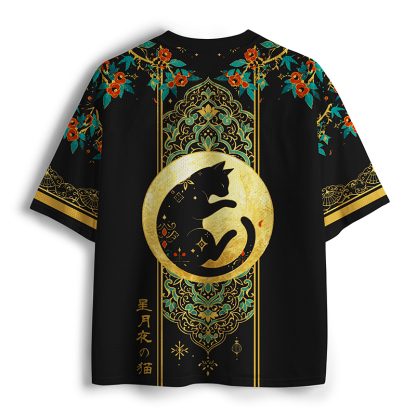 Tokyo-Tiger Moon Cat Mesh Jersey