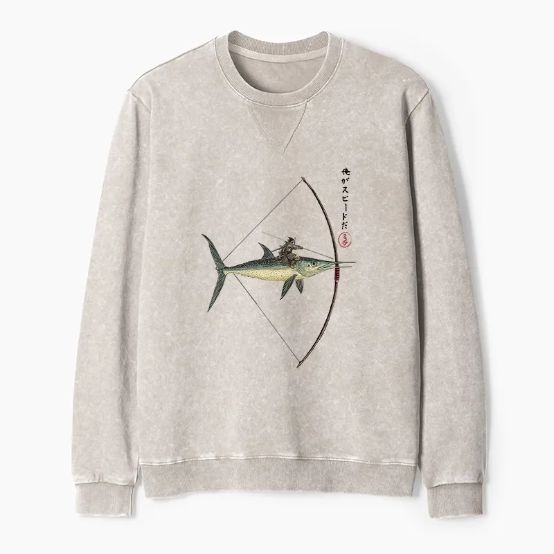 Tokyo-Tiger I Am Speed Washed Terry Sweatshirt