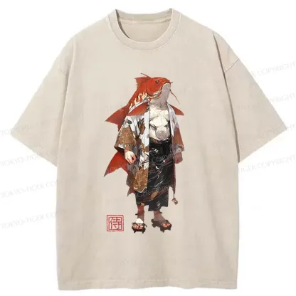 Tokyo-Tiger Fish Monster Washed T-Shirt