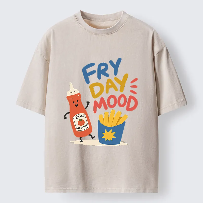 Tokyo-Tiger Fry Day Ketchup Mood Washed T-Shirt