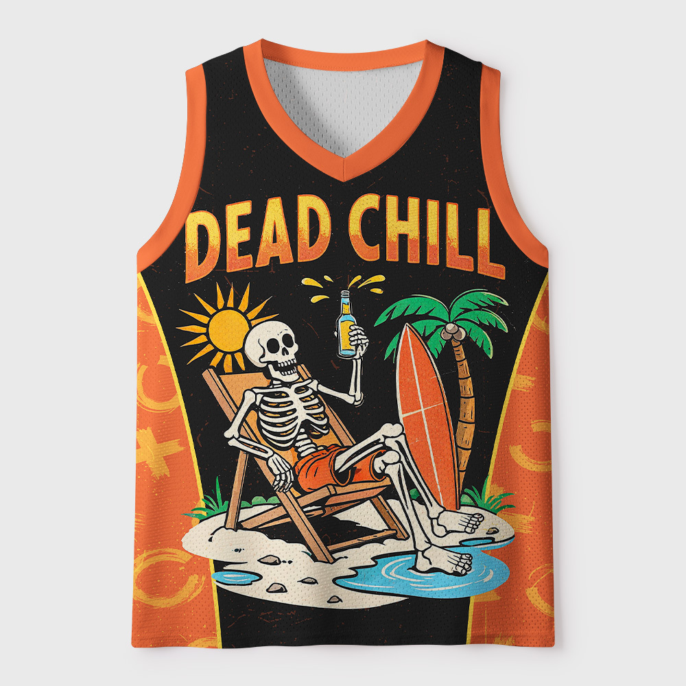 Tokyo-Tiger Dead Chill Skull Mesh Tank Top