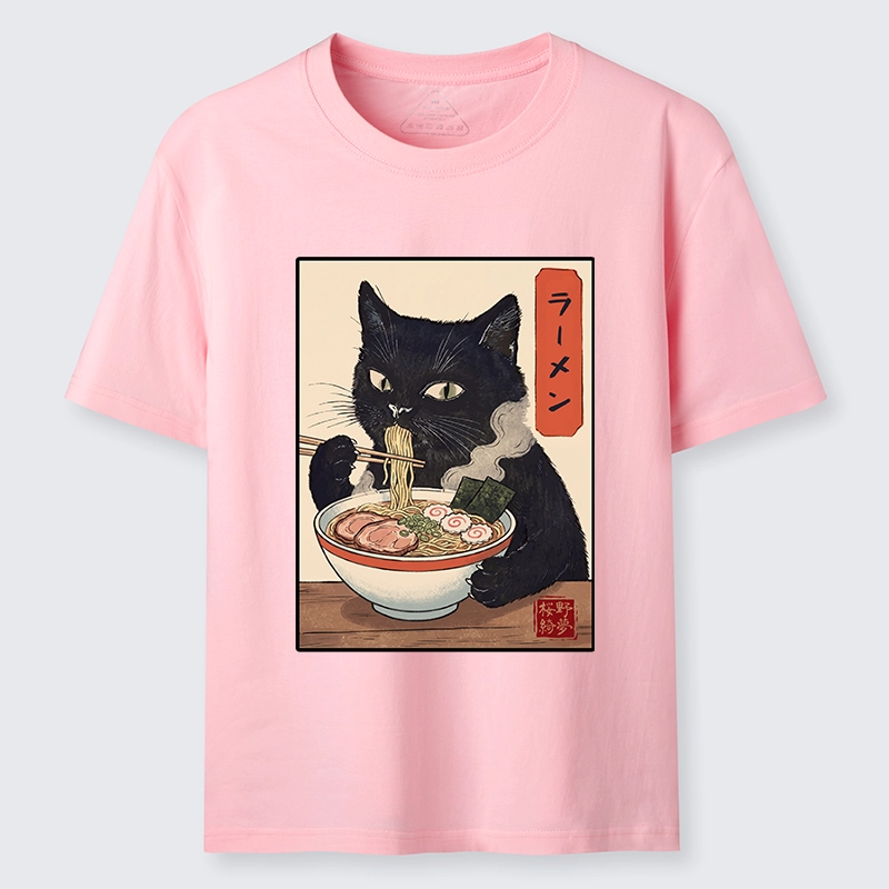 Tokyo-Tiger Ramen Eating Cute Cat Classic T-Shirt
