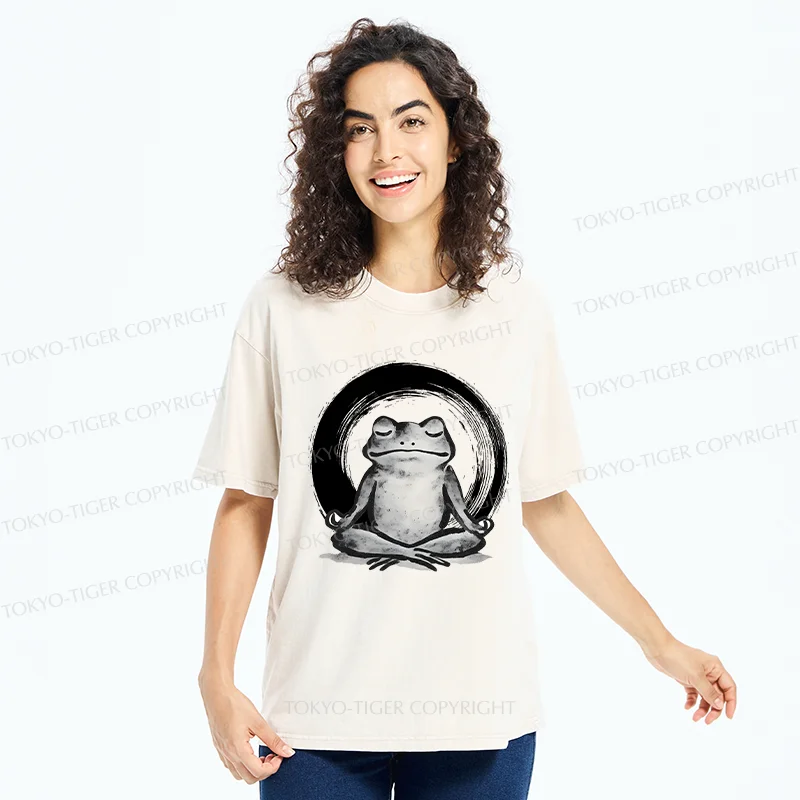 Tokyo-Tiger Zen Frog Washed T-Shirt