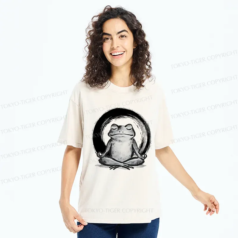 Tokyo-Tiger Zen Frog Washed T-Shirt