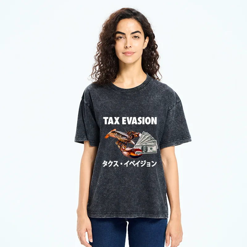 Tokyo-Tiger Tux Evasion Funny Washed T-Shirt