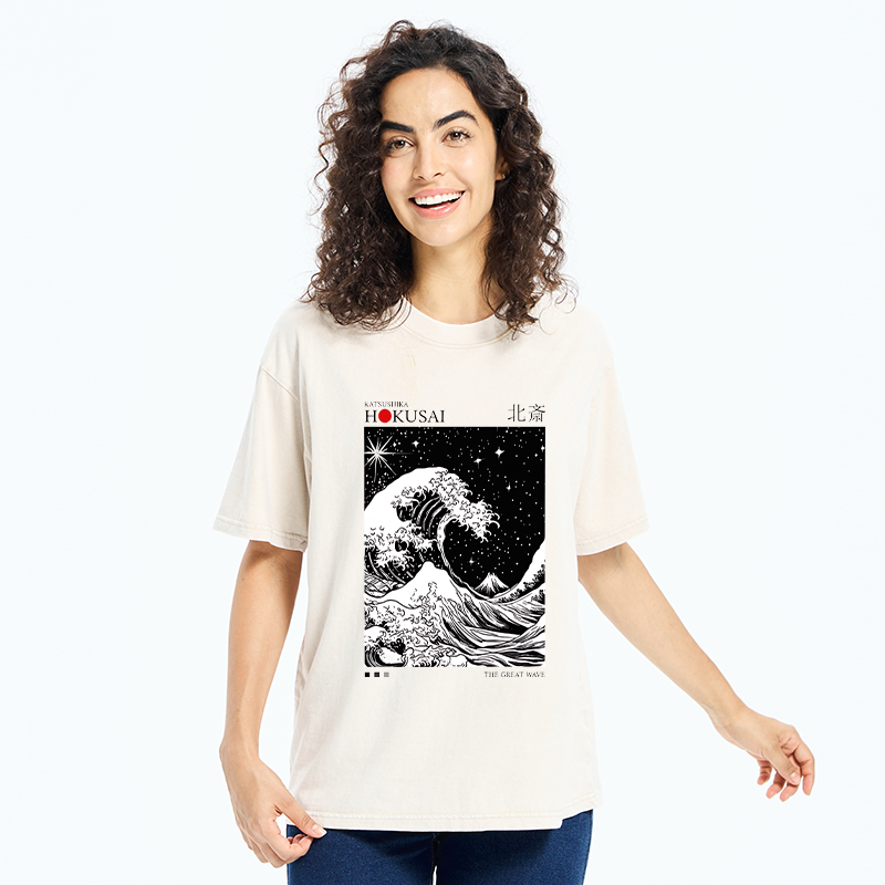 Tokyo-Tiger Retro Wave Japan Washed T-Shirtt