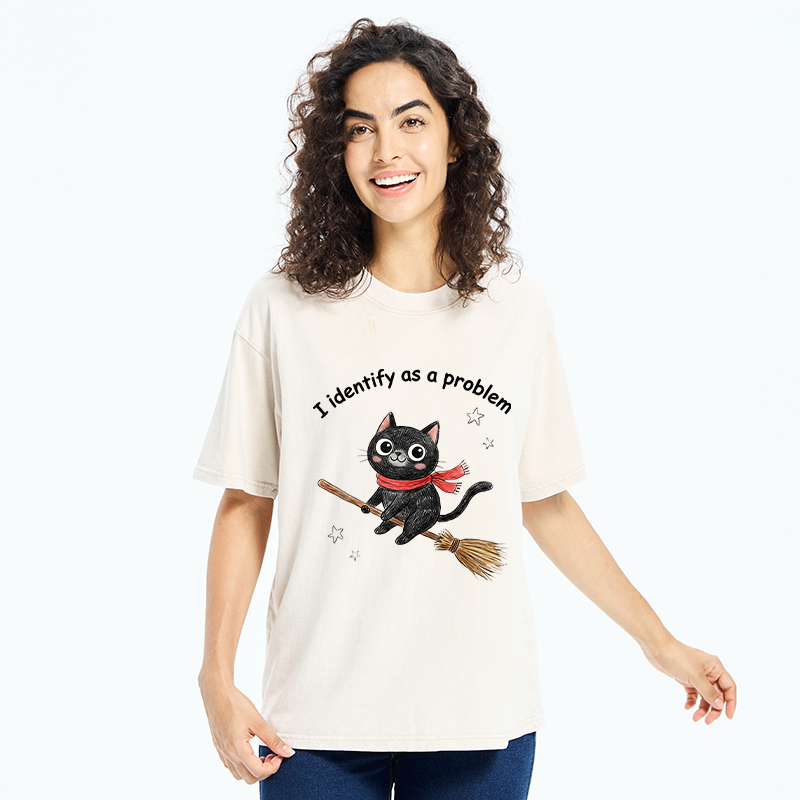 Tokyo-Tiger Funny Magic Cat Meme Washed T-Shirt