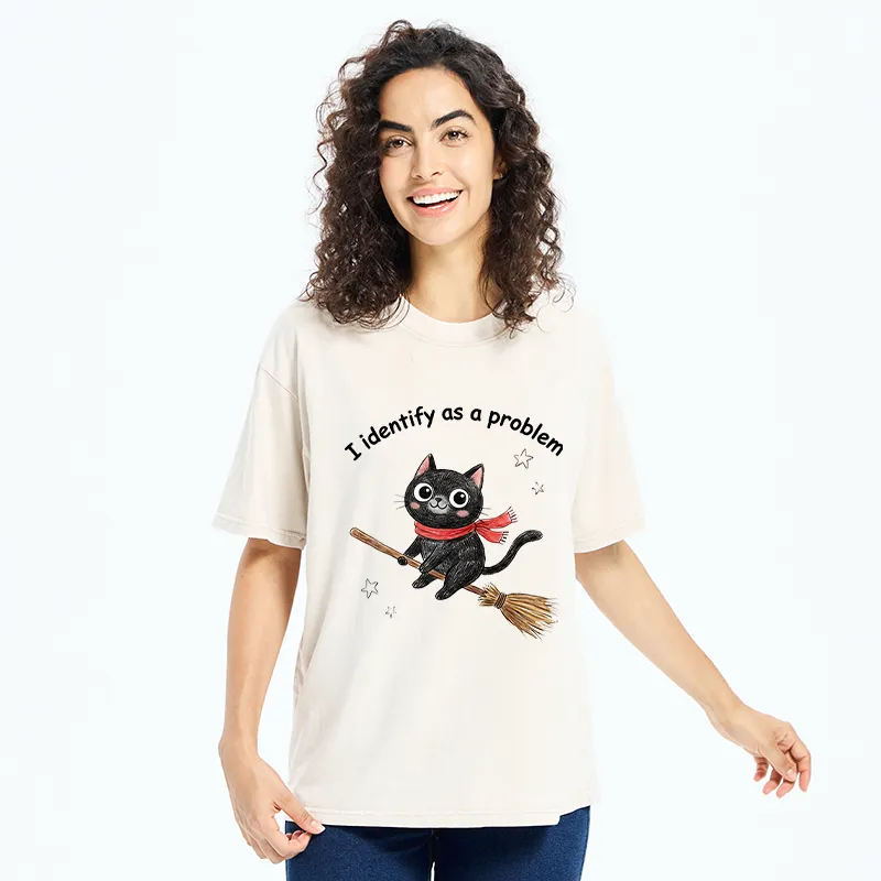 Tokyo-Tiger Funny Magic Cat Meme Washed T-Shirt