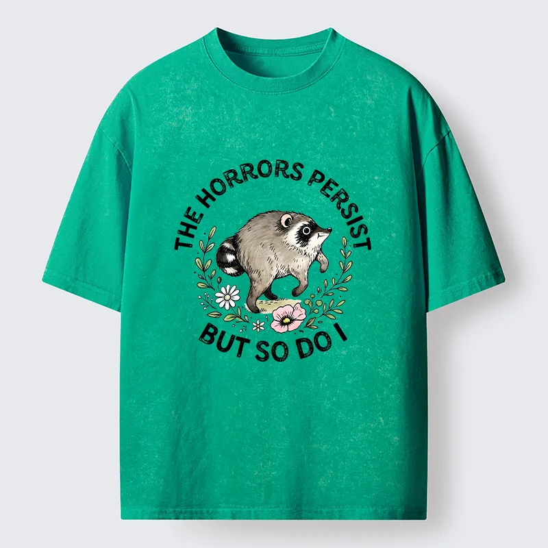 Tokyo‑Tiger Jimothy Raccoon Funny Meme Washed T‑Shirt