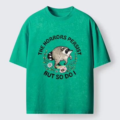 Tokyo‑Tiger Jimothy Raccoon Funny Meme Washed T‑Shirt