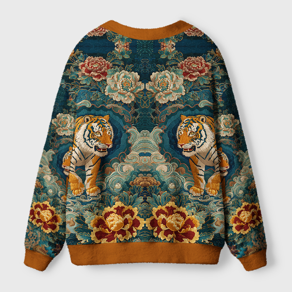 Tokyo-Tiger Imperial Tiger Tapestry Special Version Ugly Cardigan Sweater
