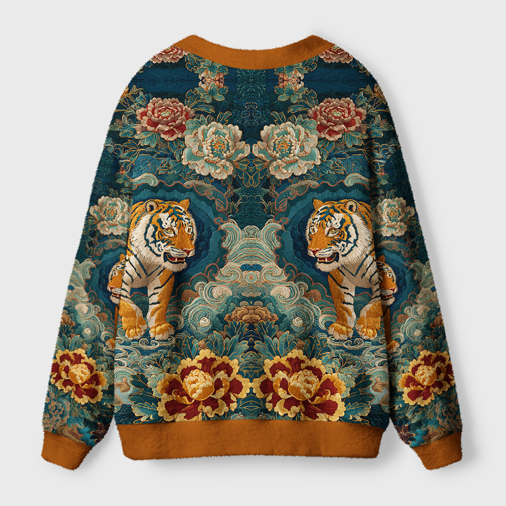 Tokyo-Tiger Imperial Tiger Tapestry Special Version Ugly Cardigan Sweater