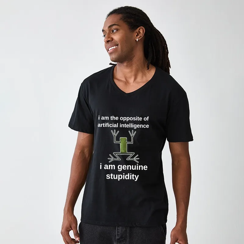Tokyo-Tiger Genuine Stupidity Frog Meme V-Neck Classic T-Shirt