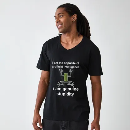 Tokyo-Tiger Genuine Stupidity Frog Meme V-Neck Classic T-Shirt