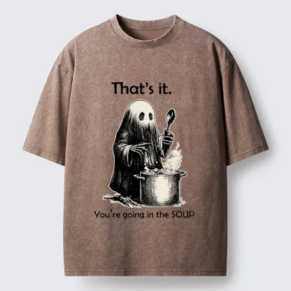 Tokyo‑Tiger Spooky Ghost Chef Washed T‑Shirt