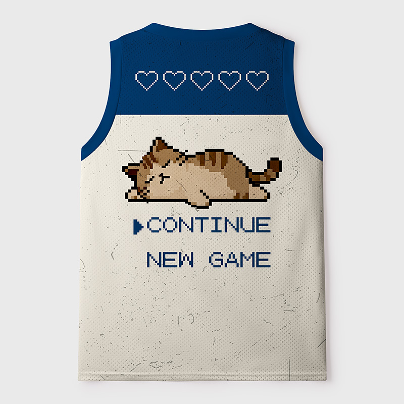 Tokyo-Tiger The cat playing games： "One more win, then bed" Mesh Tank Top