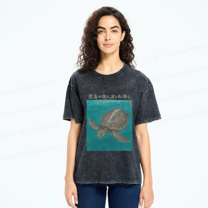Tokyo-Tiger Deep Sea Turtle Washed T-Shirt