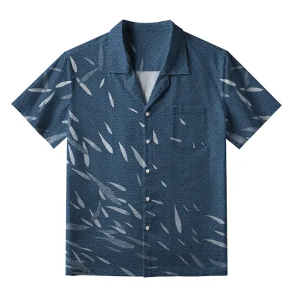 Tokyo-Tiger Falling Leaves And Ripples Aloha Hawaiian Shirt