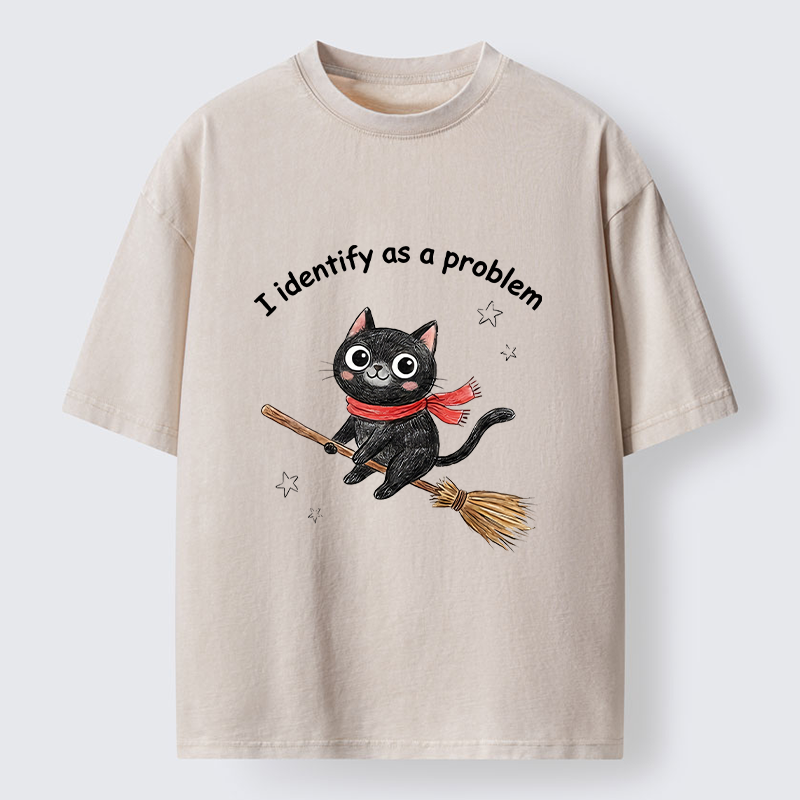Tokyo-Tiger Funny Magic Cat Meme Washed T-Shirt