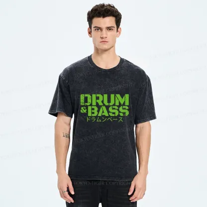 Tokyo-Tiger Drum And Bass Kanji Washed T-Shirt