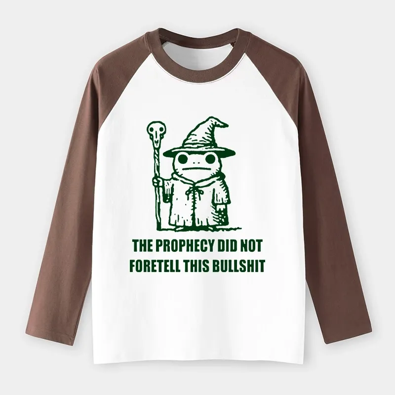 Tokyo-Tiger Funny Meme Wizard Frog Weird Prophecy Raglan Long Sleeve T-shirt