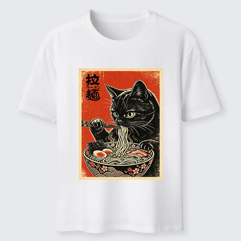Tokyo-Tiger Japanese Ramen Cat Art Classic T-Shirt