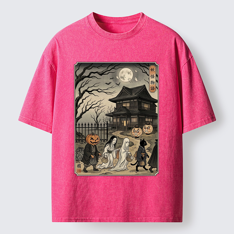 Tokyo-Tiger Vintage Yokai Art Washed T-Shirt