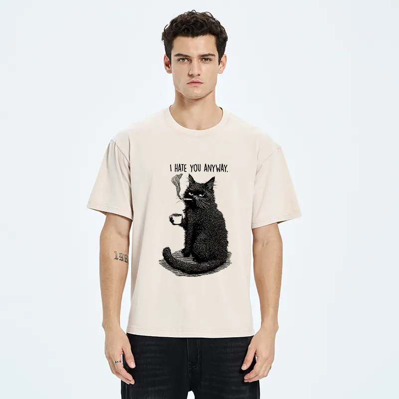 Tokyo-Tiger Cat Hate You Washed T-Shirt